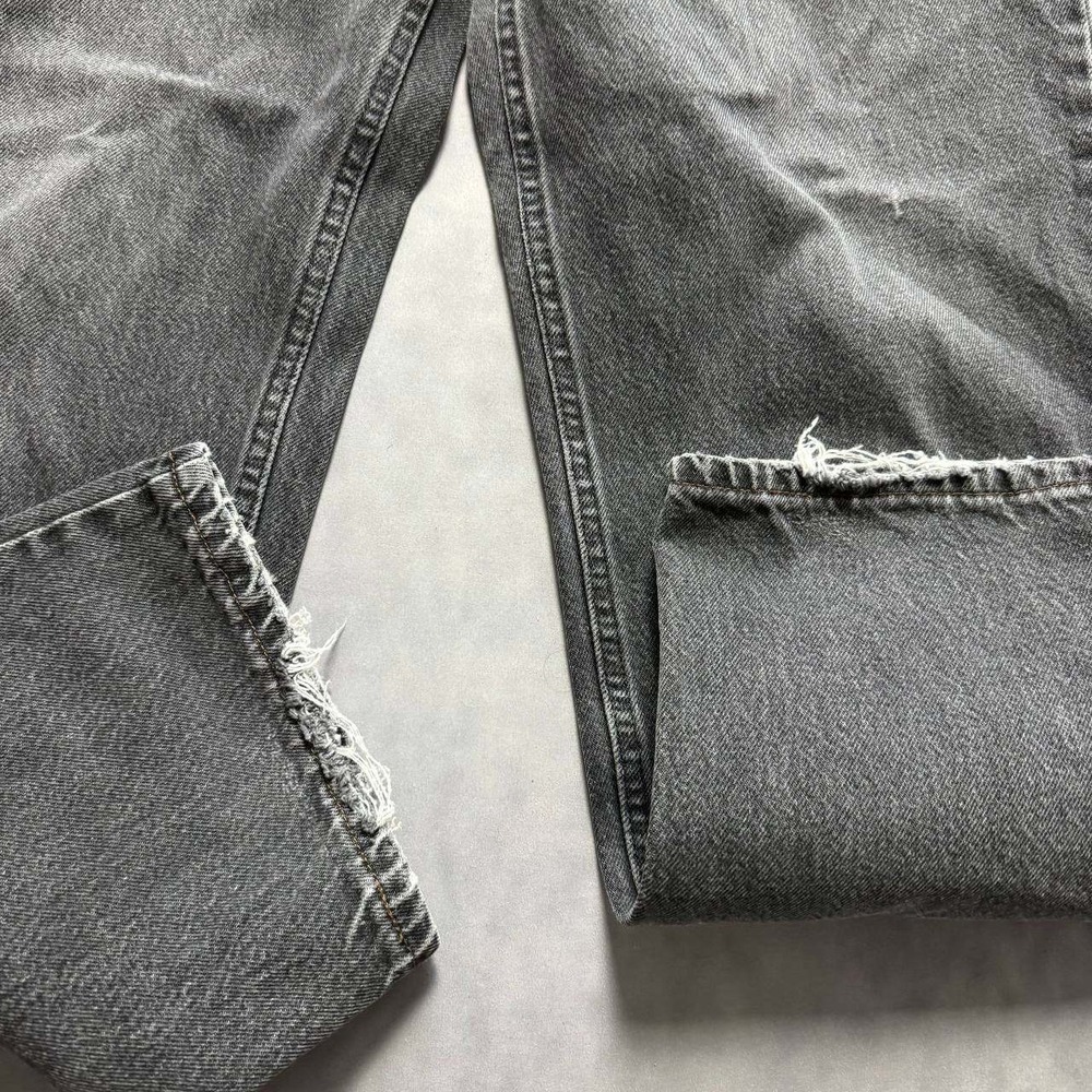 Denver Hayes Mens 34x30 Faded Black Distressed Straight Leg Denim Jeans - Picture 2 of 11